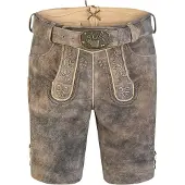 Spieth & Wensky Lederhose "Heribert" 45 cm, Knöpfe am Beinabschluss