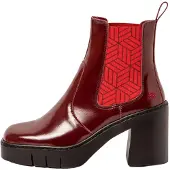 Art für Damen. 119831167003_008 Lederstiefeletten 1983 Berna burgunderrot (40), 8 bis 10 cm, Keine, Lässig, Party