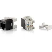 Equip Cat.6 ungeschirmter Keystone Jack LSA, schlanker Typ, 8 Stück/Packung, Schwarz, Grau, Gold, IS0/IES 11801, EN 50173, 14,5 mm, 20,5 mm, 31,6 mm