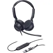 Yealink Dual-UC-Headset mit USB-C/A-Anschluss, Kabelgebunden, Büro/Callcenter, 20 - 20000 Hz, 160 g, Kopfhörer, Schwarz