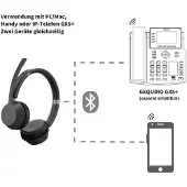 Gequdio GB-2, Verkabelt & Kabellos, Büro/Callcenter, 217 g, Kopfhörer, Schwarz