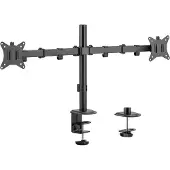 Equip 17"-32" Gelenk-Dual-Monitor-Tischhalterung, Klemme, 9 kg, 43,2 cm (17"), 81,3 cm (32"), 100 x 100 mm, Schwarz