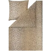 Estella Mako-Satin Bettwäsche Lionel beige 200x200 cm + 2x 80x80 cm