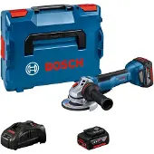 Bosch Akku-Winkelschleifer GWS 18V-10 P, 2 x Akku GBA 18V 5.0Ah in L-BOXX