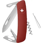 Swiza D03 AM, KNI.0036.1900, Red Helvetix, Schweizer Taschenmesser, 6 Werkzeuge