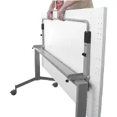 Hjh OFFICE PRO KALA 16 | Klapptisch fahrbar | 160 cm | Silber - Konferenztisch Weiß
