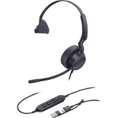 Yealink Mono-UC-Headset mit USB-C/A-Anschluss, Kabelgebunden, Anrufe/Musik, 20 - 20000 Hz, 116 g, Kopfhörer, Schwarz