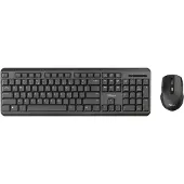 Trust TKM-350, Kabellos, RF Wireless, Membran Key Switch, QWERTZ, Schwarz, Maus enthalten