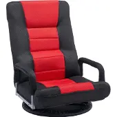 Sweiko Bodenstuhl Bodensessel Bodensofa mit Armlehne 360° Drehbar Grau Gaming