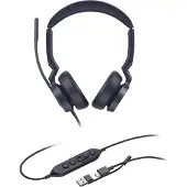 Yealink UH46 Dual UC USB-C/A Headset, Kabelgebunden, 20 - 20000 Hz, Büro/Callcenter, 166 g, Kopfhörer, Schwarz