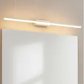 Ideal Lux 331690 RIFLESSO Wandleuchte über Spiegel, 820 mm breit, LED, 19 W, 2150/1360 lm, 3000 K, Schutzart IP54, weiß