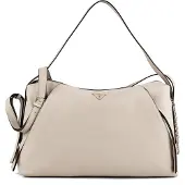 GUESS Damen Schultertasche Beige mit Verstellbarem Gurt und Innenfächern