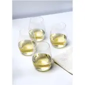 MIKASA Menaje Set Mit 4 Geätzten Kristallweingläsern Ohne Stiel Durchsichtig Durchsichtig One Size