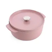 KitchenAid CC007431-001, Rund, Allzweckpfanne, Rosé (Farbe), Emaille, Eisenguss, Edelstahl, 5,2 l