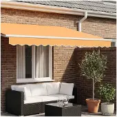 vidaXL Markisenschürzen-Ersatz Sand 381 x 20 cm Polyester