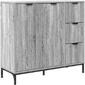 vidaXL Sideboard Graues Sonoma 89,5 x 33 x 82 cm Holzwerkstoff