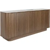 Housecraft living Almira Anrichte Hoch 180 cm Holz/ Marmoroptik Walnussfarbe