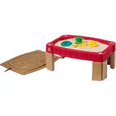 Step2 Naturally Playful Sandtisch | Plastik Sandkasten mit Deckel | Erhöhter Sandspieltisch