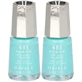 Mavala Nagellack 485 aqua Pop+Silicium 2x 2x5 ml Flüssigkeit