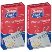 Gothaplast Wundpfl.sensitiv 4 cmx1 m geschnitten 2x 2x1 St Pflaster