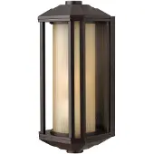 HINKLEY Elstead Castelle Außen-Außenwandleuchte E27 38cm Bronze Bernstein, amber IP44