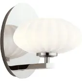 Kichler Pim LED Wandleuchte G9 Poliertes Chrom Satinierter, ummantelter Opal IP44