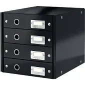 Leitz Click + Store, 4 Schubladen, flach, schwarz