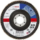 Bosch Fächerschleifscheibe X431 Standard for Metal, gerade, 115 mm, 40, Glasgewebe