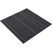 vidaXL Teppichfliese Dunkelgrau mit Streifen 50 x 50 cm 20 pcs