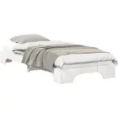 vidaXL Bettrahmen Weiß 100 x 210 cm Massives Kiefernholz