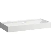 Laufen Kartell Waschtisch unterbaufähig, ohne Hahnloch, mit Überlauf, 1000x460mm, H8103377571091, Farbe: Weiß Matt