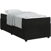 vidaXL Bettrahmen mit Matratze Schwarz 80 x 200 cm Stoff