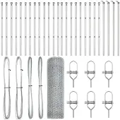 vidaXL Bodenmontierter Sechseckzaun 50 x 0,8 m Verzinkter Stahl Silber
