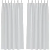vidaXL Verdunkelungs-Vorhänge mit Ringen 2 pcs Helles Grau