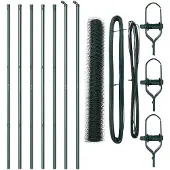 vidaXL Bodenmontierter Sechseckzaun 10 x 1 m PVC-beschichteter Stahl