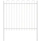 vidaXL Gartenzaun 2 pcs Weiß 3,4 x 1,2 m Pulverbeschichteter Stahl
