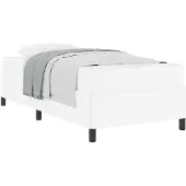vidaXL Bettrahmen mit Matratze Weiß 80 x 200 cm Stoff