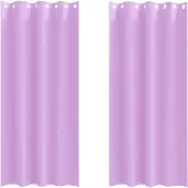 vidaXL Verdunkelungs-Vorhänge mit Ringen 2 pcs Lila 260 x 140 cm