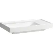 Laufen MEDA Waschtisch, unterbaufähig, 800x460mm, Ablage rechts, ohne Hahnloch, ohne Überlauf, H8171164001121, Farbe: Weiß mit LCC
