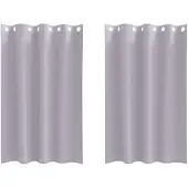 vidaXL Verdunkelungs-Vorhänge mit Ringen 2 pcs Metallic Grau