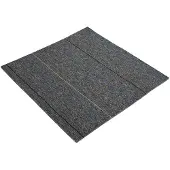 vidaXL Teppichfliese Mittelgrau mit Streifen 50 x 50 cm 4 pcs