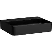 Laufen VAL Waschtisch, unterbaufähig, ohne Hahnloch, ohne Überlauf, 550x420mm, H8102827161121, Farbe: Schwarz Matt