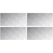 vidaXL Treppe Tritt Rechtwinklig 4 pcs Silber 60 x 30 cm Aluminium