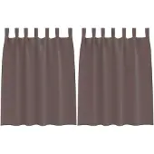 vidaXL Verdunkelungs-Vorhänge mit Ringen 2 pcs Dunkelbraun