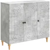 vidaXL Sideboard Betongrau 89 x 34,5 x 80 cm Holzwerkstoff