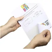 Durable Besucherausweis, A4, bedruckbar, mit EURO-Lochung an Oberseite, B 86 x H 97 mm, 100 Stück