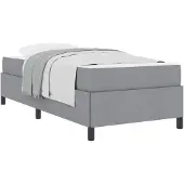 vidaXL Boxspringbett Hellgrau 100 x 200 cm Stoff