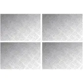 vidaXL Treppe Tritt 4 stk. 60 x 40 cm Silber Aluminium Rechtwinklig