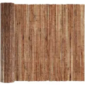 vidaXL Rindenzaun 400 x 125cm Rinde Braun