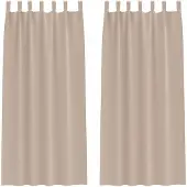 vidaXL Verdunkelungs-Vorhänge mit Ringen 2 pcs Taupe 225 x 140 cm